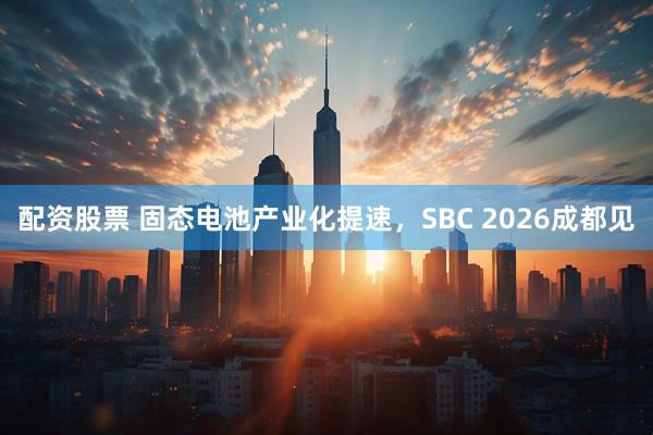 配资股票 固态电池产业化提速，SBC 2026成都见