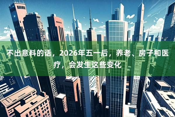不出意料的话，2026年五一后，养老、房子和医疗，会发生这些变化